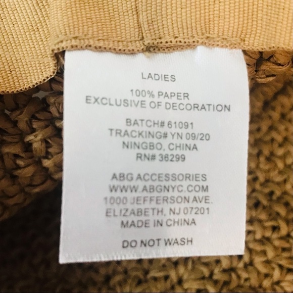 Floppy Straw Bohemian Floral Ribbon Large Sun Hat - Picture 6 of 6